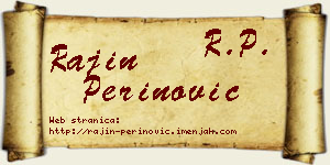 Rajin Perinović vizit kartica